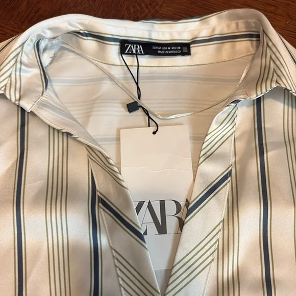 NWT Zara Short Striped Dress Size M - Picture 4 of 8